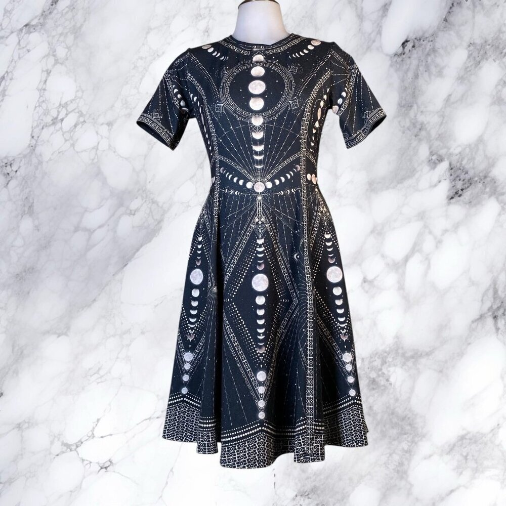 Blackmilk Moon Phases Longline Evil Tee Dress - Black - Picture 12 of 12